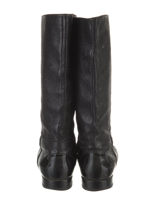 Chanel Interlocking CC Logo Leather Riding Boots