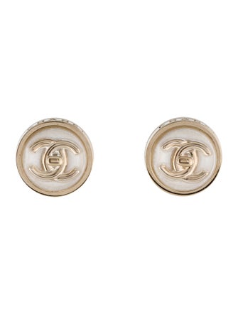 Chanel 2023 Resin CC Stud Earrings