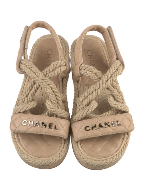 Chanel 2021 Interlocking CC Logo Sandals