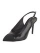 Chanel Interlocking CC Logo Leather Slingback Pumps
