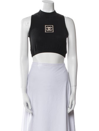 Chanel 2003 Graphic Print Crop Top