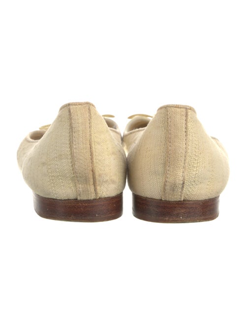 Chanel Interlocking CC Logo Bow Accents Ballet Flats