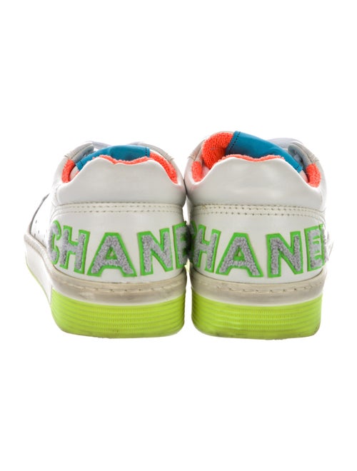 Chanel Interlocking CC Logo Leather Sneakers