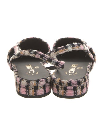 Chanel 2023 Interlocking CC Logo Slingback Flats