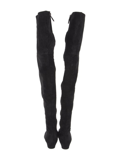 Chanel Interlocking CC Logo Suede Boots