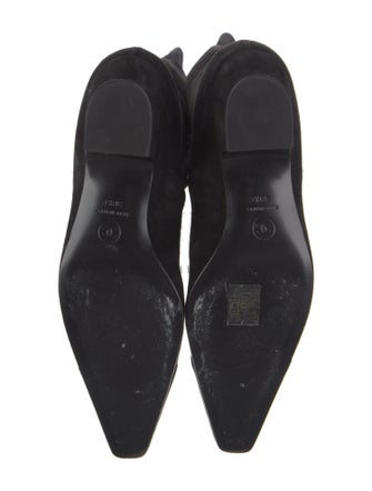 Chanel Interlocking CC Logo Suede Boots