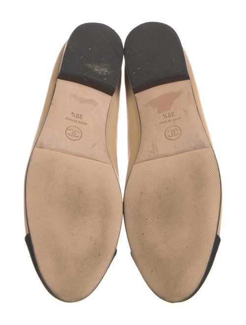 Chanel Interlocking CC Logo Leather Ballet Flats