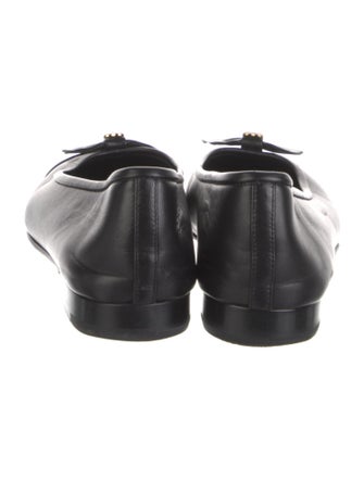 Chanel Interlocking CC Logo Leather Ballet Flats