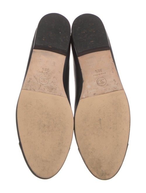 Chanel Interlocking CC Logo Leather Ballet Flats