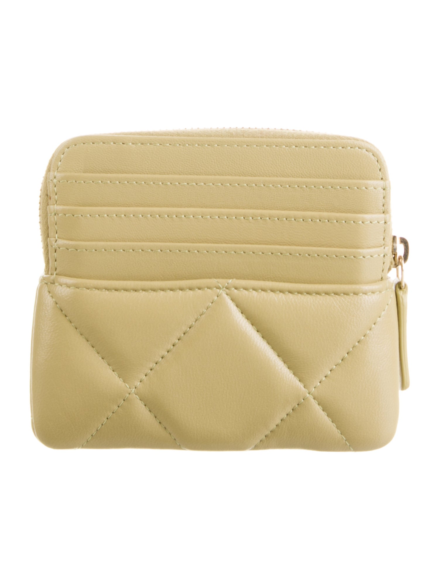 Chanel 19 Zip Card Holder Leather Wallet