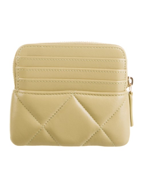 Chanel 19 Zip Card Holder Leather Wallet