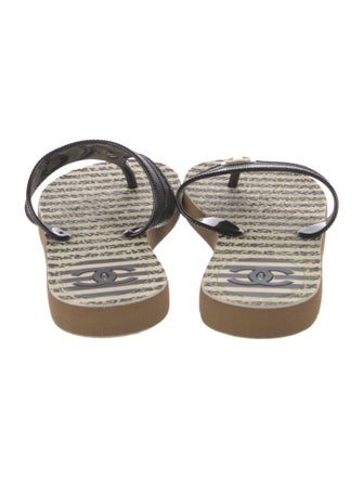 Chanel 2012 Interlocking CC Logo Flip Flops