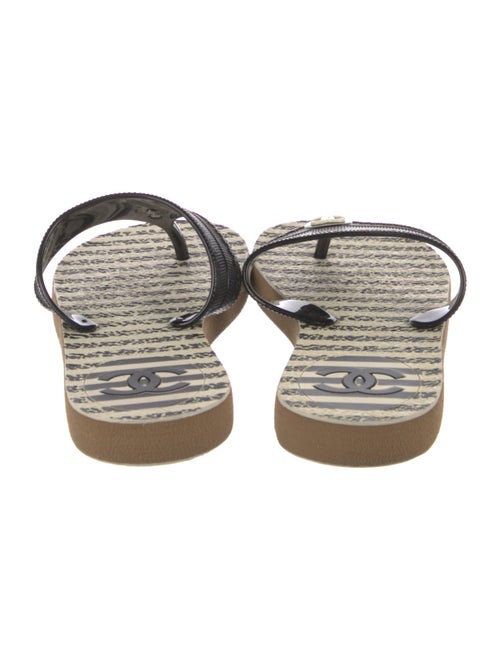 Chanel 2012 Interlocking CC Logo Flip Flops