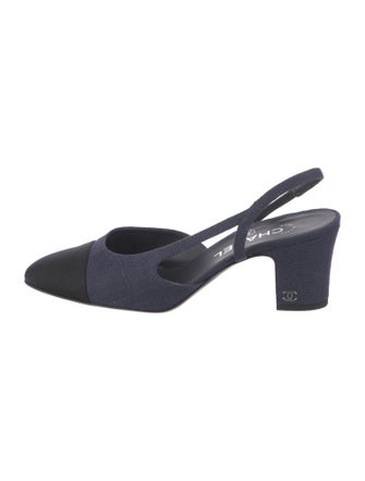 Chanel 2022 Interlocking CC Logo Slingback Pumps