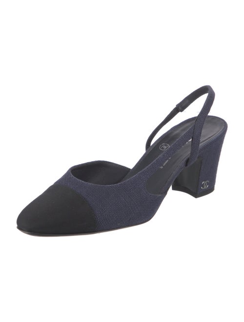 Chanel 2022 Interlocking CC Logo Slingback Pumps
