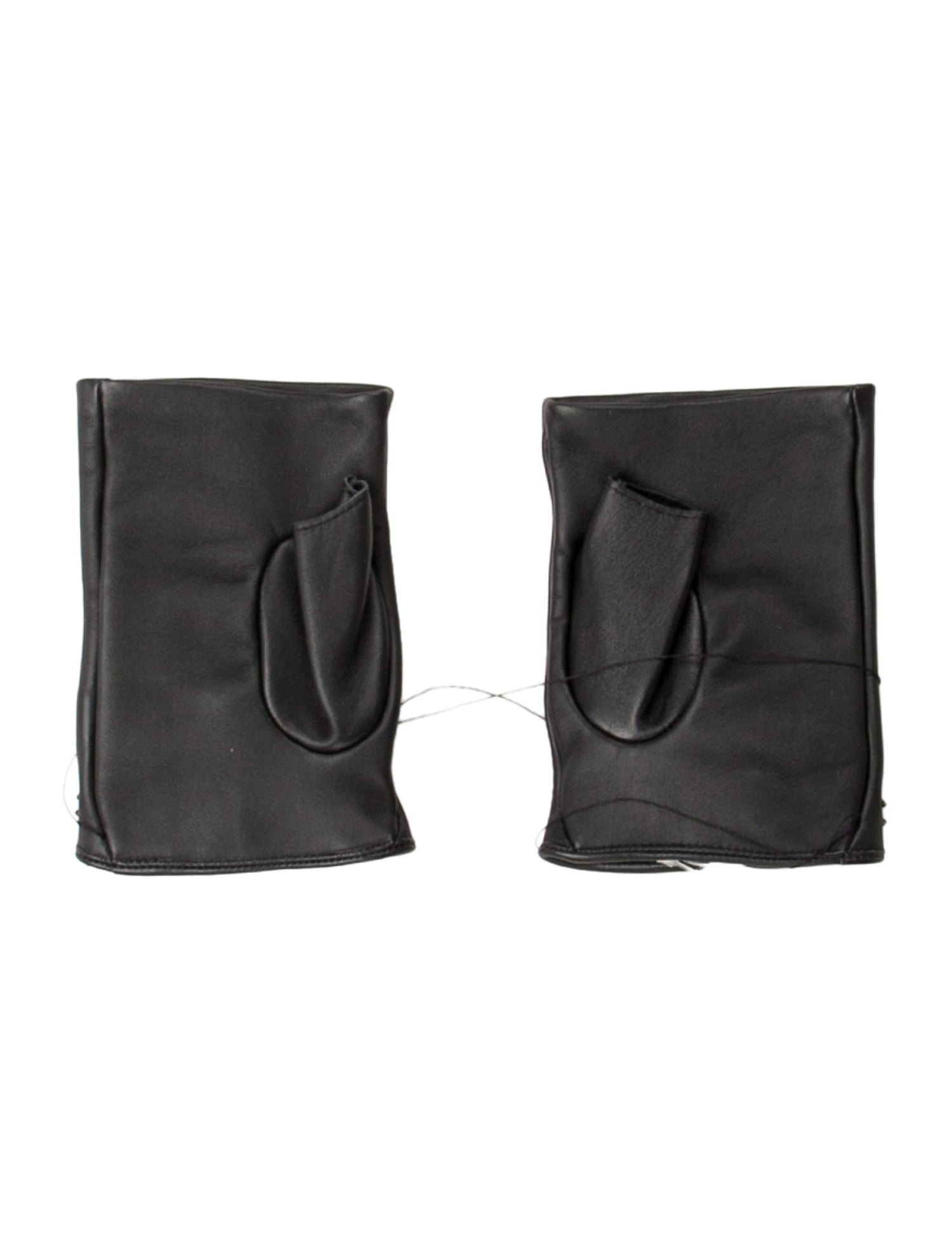 Chanel Lambskin Camellia Fingerless Gloves