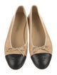 Chanel Interlocking CC Logo Leather Ballet Flats