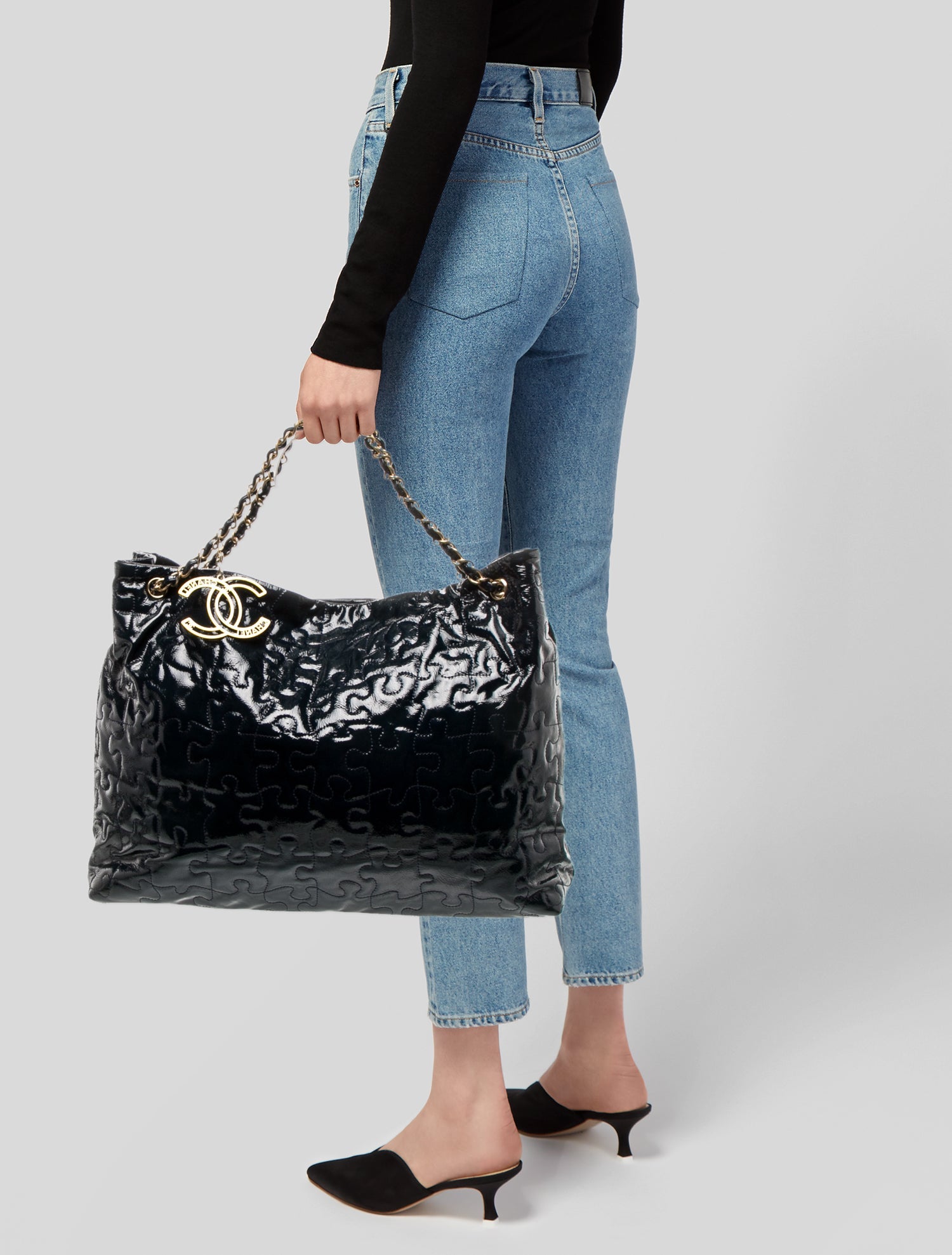 Chanel Patent Puzzle Tote