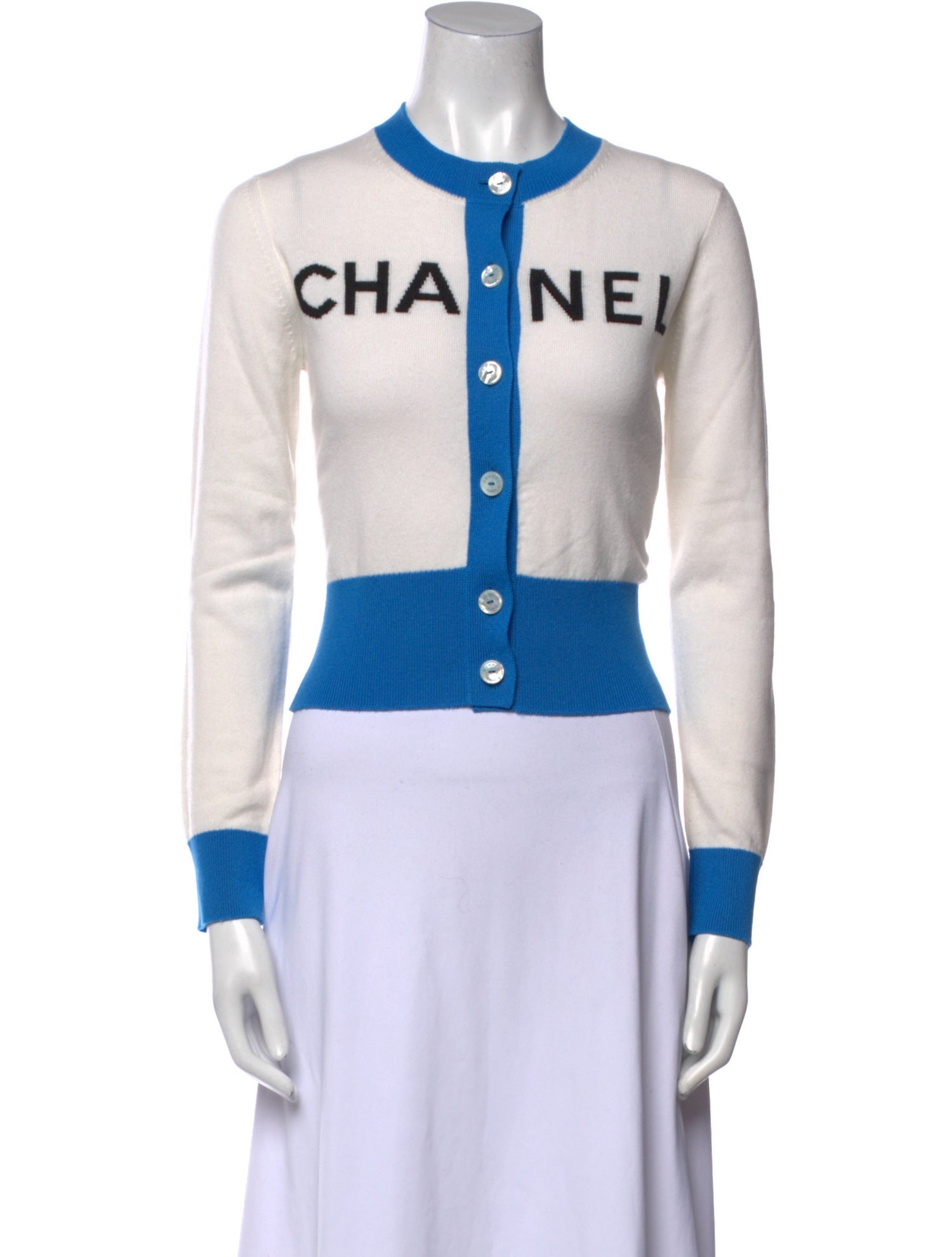 Chanel Cashmere Graphic Print Sweater