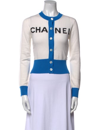 Chanel Cashmere Graphic Print Sweater