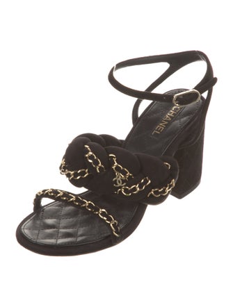 Chanel 2017 Interlocking CC Logo Sandals