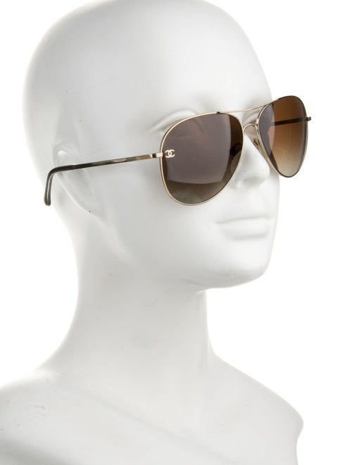 Chanel Interlocking CC Logo Aviator Sunglasses