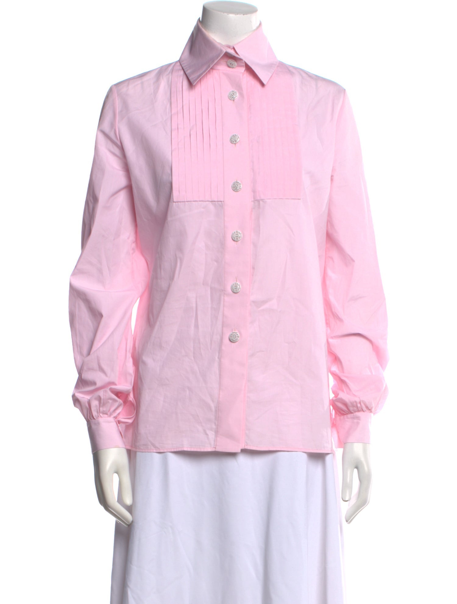 Chanel 2020 Long Sleeve Button-Up Top