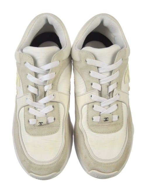 Chanel Interlocking CC Logo Suede Sneakers