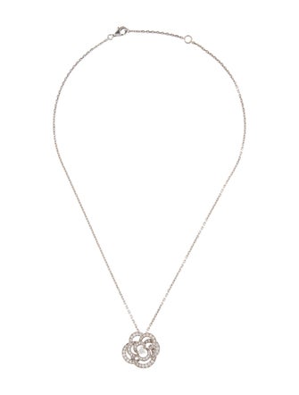 Chanel 18K Diamond Fil de Camélia Pendant Necklace