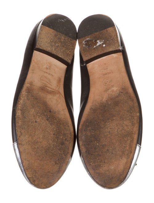 Chanel Interlocking CC Logo Leather Ballet Flats