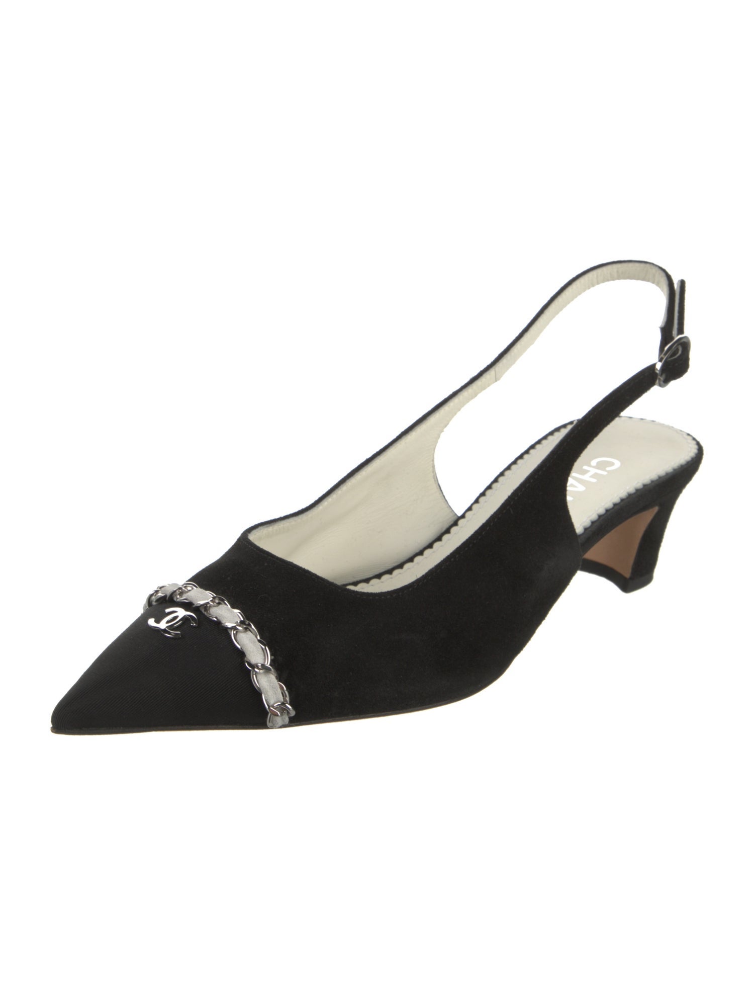 Chanel 2023 Interlocking CC Logo Slingback Pumps