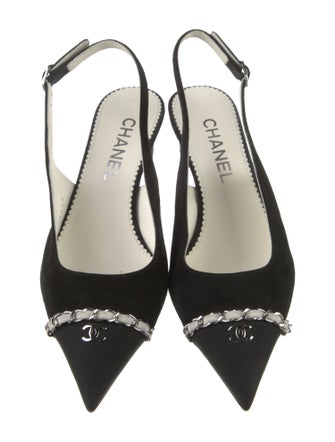 Chanel 2023 Interlocking CC Logo Slingback Pumps