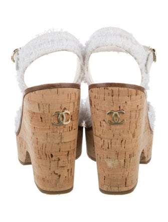 Chanel 2022 Interlocking CC Logo Sandals