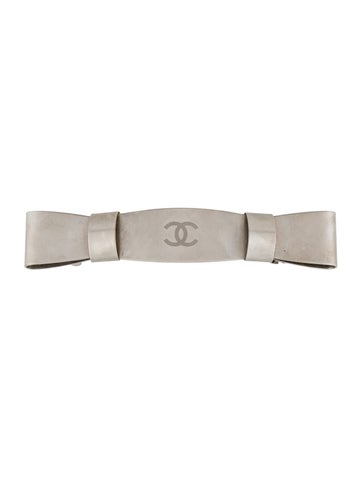 Chanel Hair Accessories Metal CC Barrette