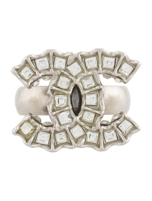 Chanel Strass CC Cocktail Ring