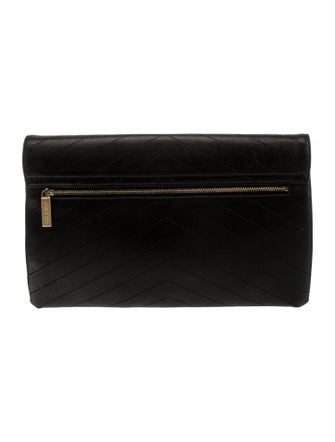 Chanel Chevron CC Envelope Clutch