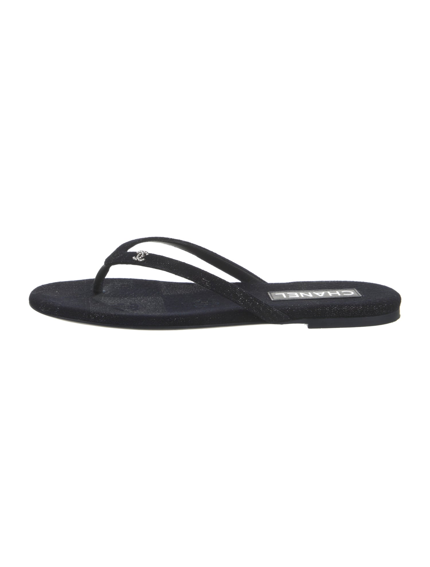 Chanel 2024 Interlocking CC Logo Flip Flops w/ Tags