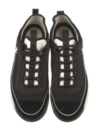 Chanel Interlocking CC Logo Suede Sneakers