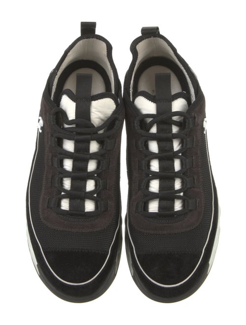 Chanel Interlocking CC Logo Suede Sneakers