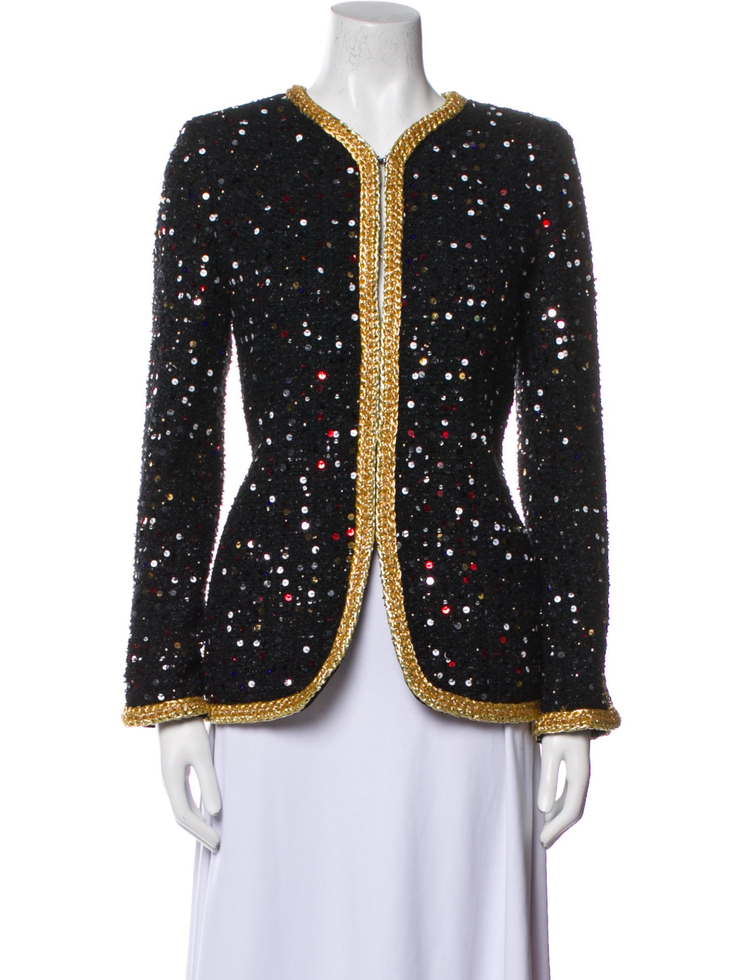 Chanel 2022 Colorblock Pattern Evening Jacket w/ Tags