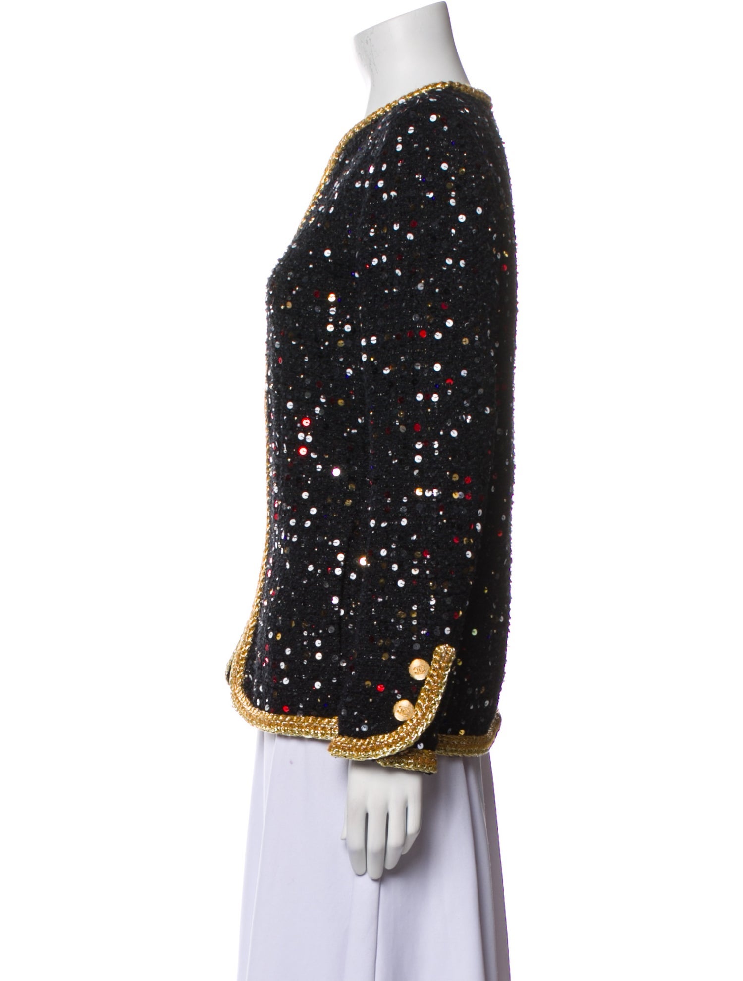 Chanel 2022 Colorblock Pattern Evening Jacket w/ Tags