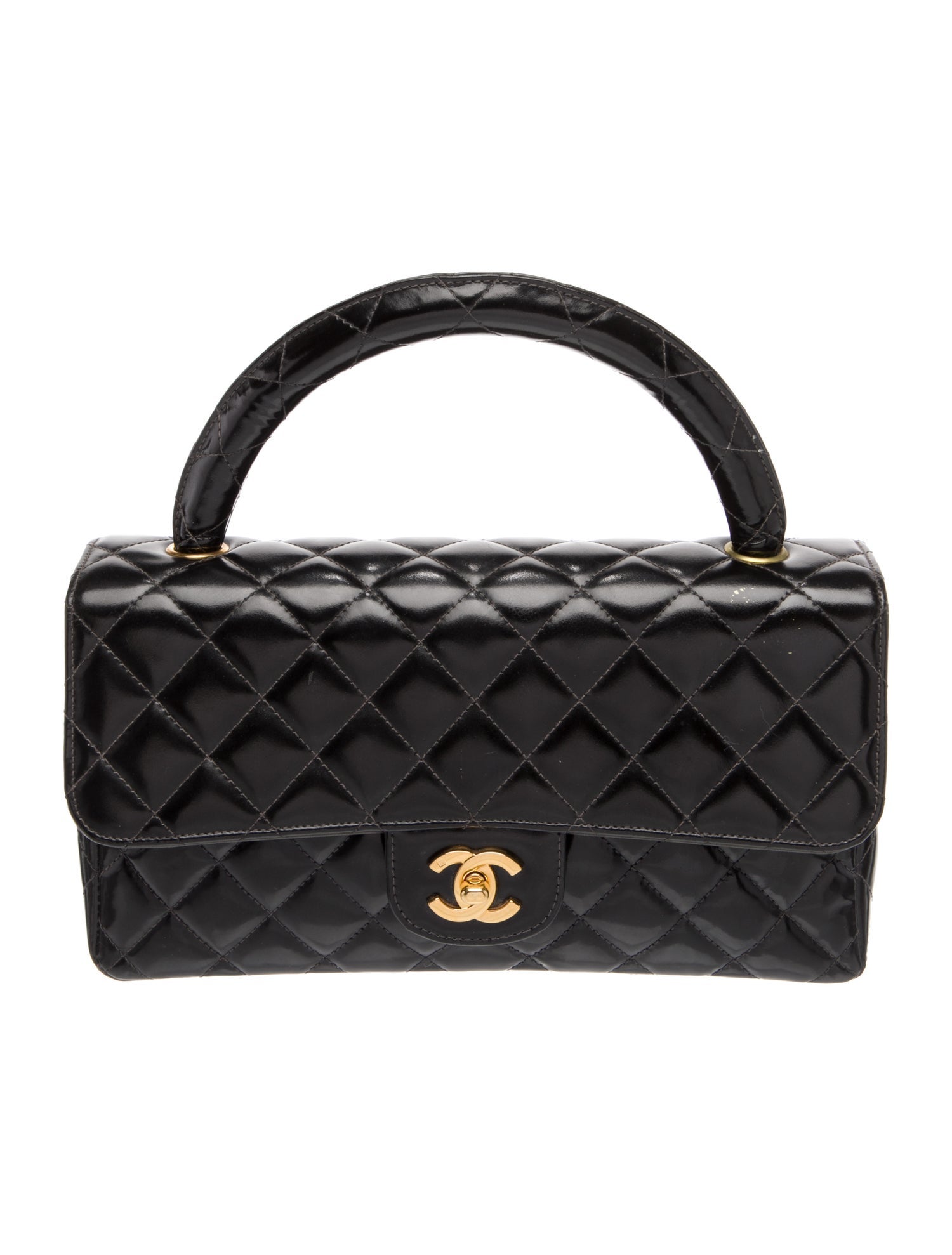Chanel Vintage Patent Handle Bag