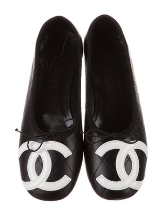 Chanel 2012 Interlocking CC Logo Ballet Flats