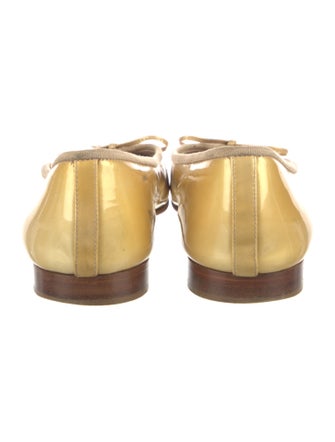 Chanel Interlocking CC Logo Patent Leather Ballet Flats