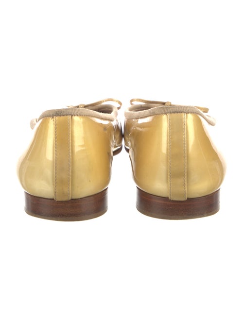 Chanel Interlocking CC Logo Patent Leather Ballet Flats