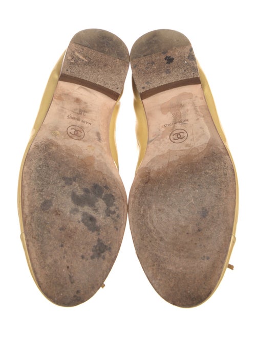Chanel Interlocking CC Logo Patent Leather Ballet Flats