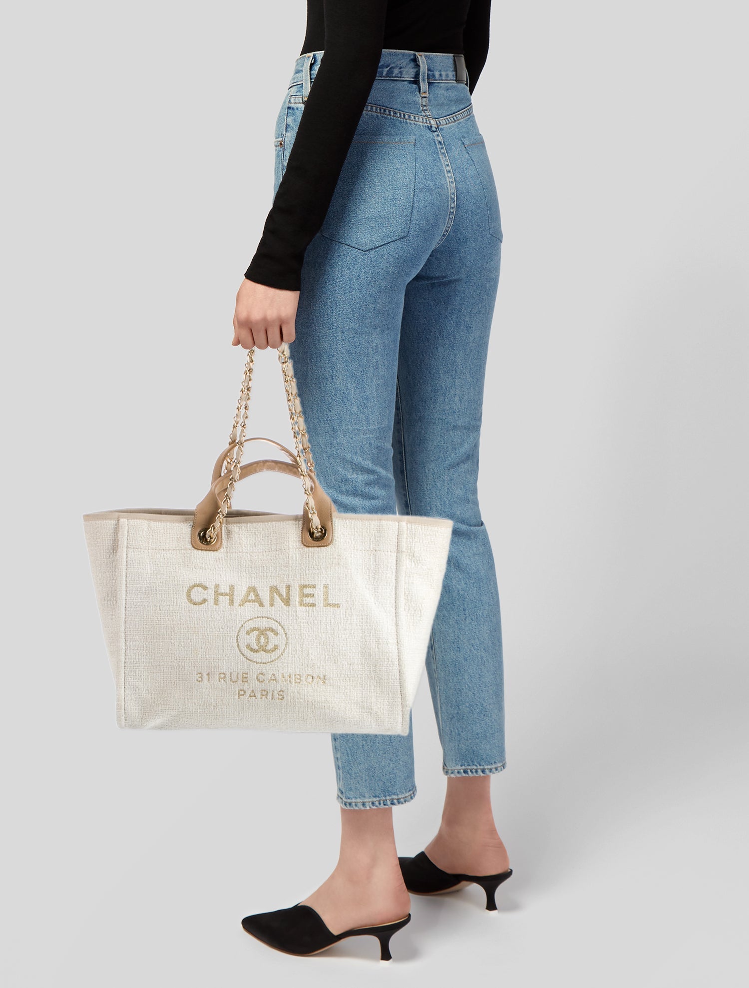 Chanel Large Deauville Shopping Tote