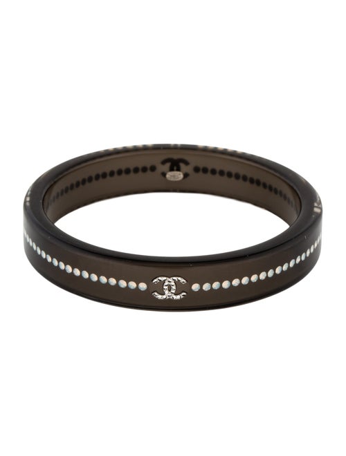 Chanel Resin & Strass CC Bangle Bracelet