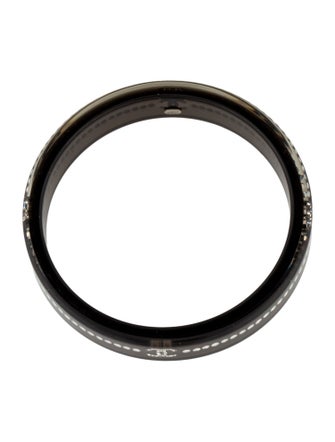Chanel Resin & Strass CC Bangle Bracelet