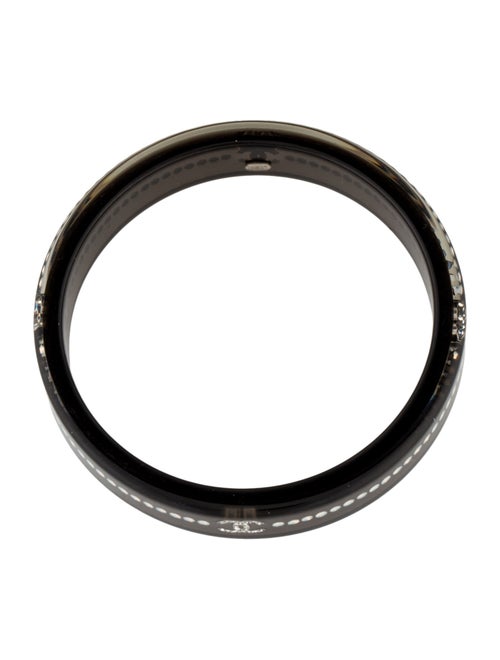 Chanel Resin & Strass CC Bangle Bracelet